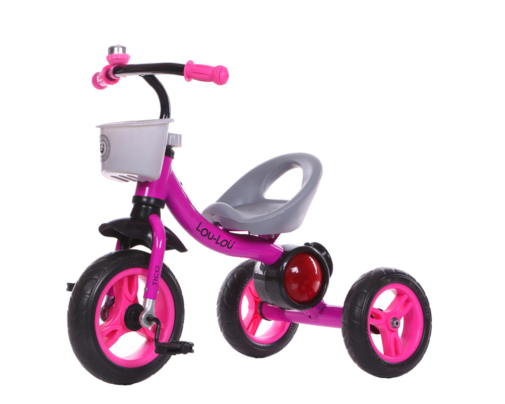 Tricicleta KikkaBoo cu roti eva si cosulet Tico Magenta copii imagine noua responsabilitatesociala.ro