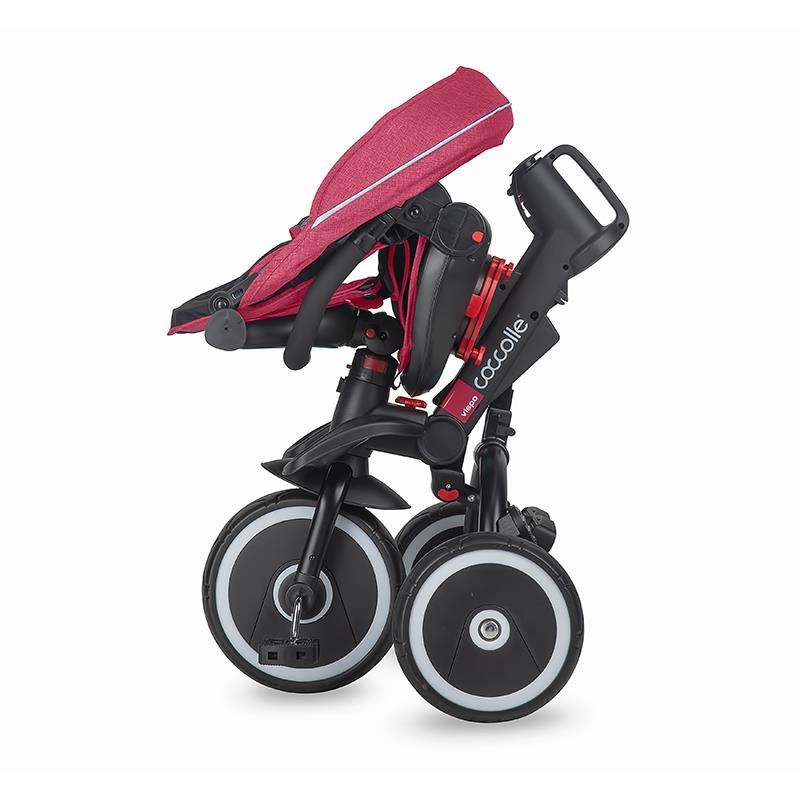 Poze Tricicleta pentru copii Coccolle Vispo Magenta multifunctionala, pliabila, scaun reversibil, rotire 360 grade, pozitie somn, sistem roata libera, 2 seturi suport de picioare si cadru din aliaj de magneziu nichiduta.ro 