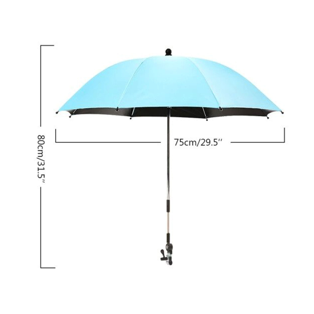Umbrela pentru carucior albastru 75cm - 1