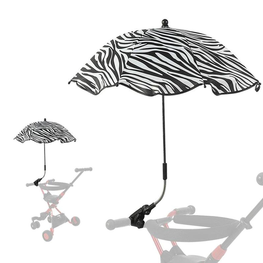Umbrela pentru carucior imprimeu zebra 65.5cm
