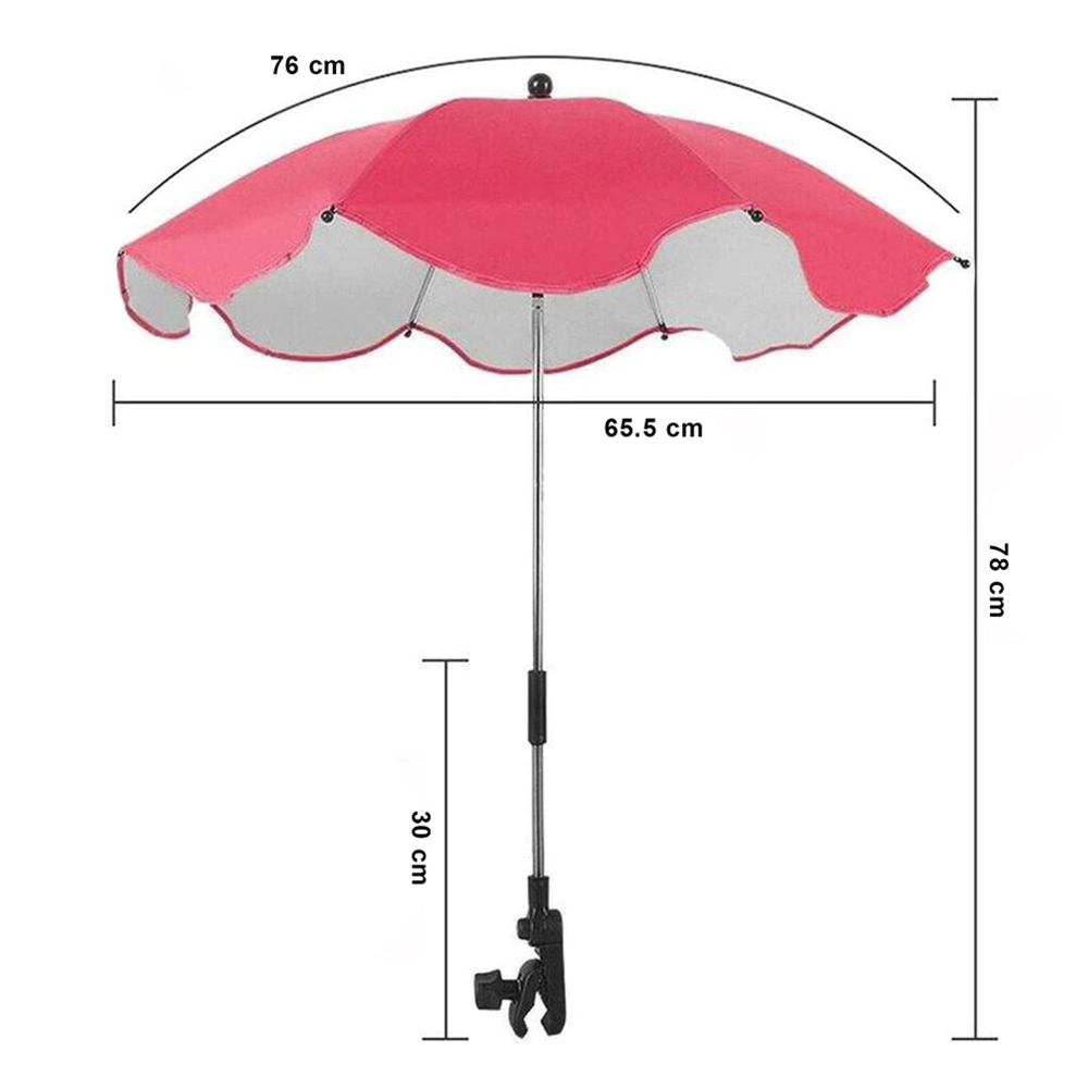 Umbrela pentru carucior rosu 65.5cm - 4