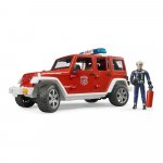 Jeep Wrangler unlimited rubicon de pompieri cu figurina Bruder
