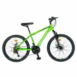 Bicicleta MTB-HT Roti 24 Inch Velors Poseidon CSV24/09A verde cu alb/negru