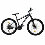 Bicicleta MTB-HT Velors Challange CSV26/10A Roti 26 inch Manete Schimbator Secventiale negru cu albastru/rosu