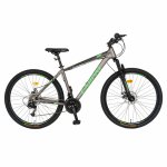 Bicicleta de munte manete schimbator Shimano Tourney Revoshift SLR-35 Roti 29 Inch Carpat CSC29/70A culoare Gri/Negru/Verde
