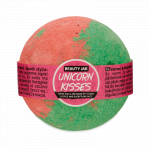 Bila de baie cu capsuni rubarba ulei de migdale si vitamina E Unicorn Kisses Beauty Jar 150g