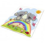 Covor antiderapant pentru copii Rainbow Elephants 150x200 cm