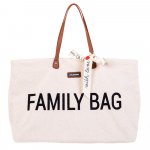 Geanta Childhome Family Bag Teddy alb