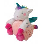 Paturica din plus cu mascota Unicorn Carol 85x100 cm
