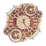 Puzzle 3D ceas de perete zodiac Rokr lemn 168 piese LC601