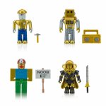 Set cu patru personaje iconice si accesorii 15th anniversary gold collectors box Roblox