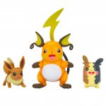 Set 3 figurine Pokemon Raichu Morpeko Eevee