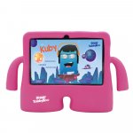 Tableta copii SMART TabbyBooKuby (2022) 2GB RAM Android 10 GoFast cu control parental Wi-Fi ecran 7inch dual dark pink