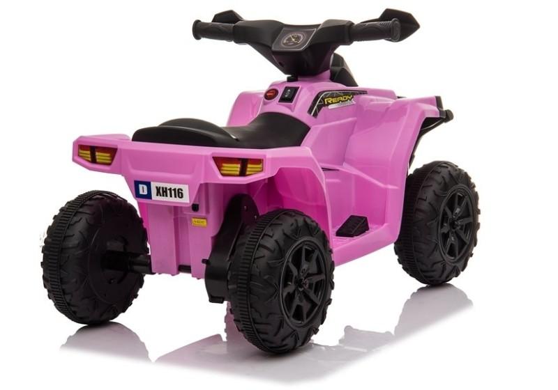 ATV Quad electric pentru copii XH116 LeanToys 5706 roz-negru 5706 imagine 2022 protejamcopilaria.ro
