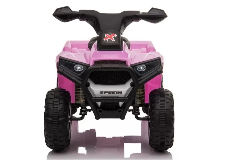 ATV Quad electric pentru copii XH116 LeanToys 5706 roz-negru - 1