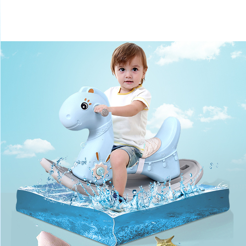 Balansoar calut pentru copii cu sunete Nichiduta Rocking Horse Albastru - 2 | YEO