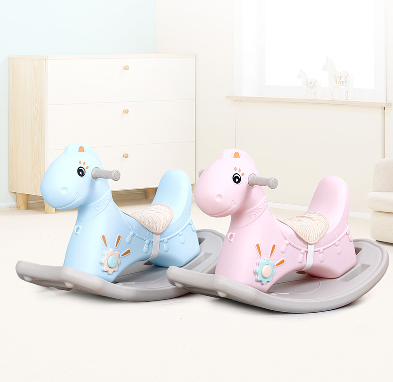 Balansoar calut pentru copii cu sunete Nichiduta Rocking Horse Roz - 1 | YEO