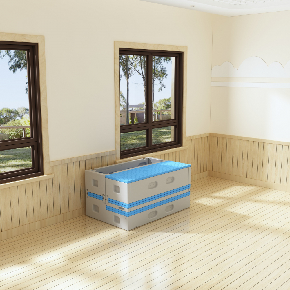 Poze Bancuta modulara pentru gradinita Step Stool Blue nichiduta.ro 