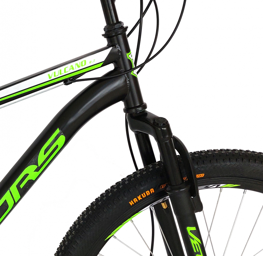 Bicicleta MTB-HT 26 inch frane pe disc Velors Vulcano V2609A negru cu design verde - 1