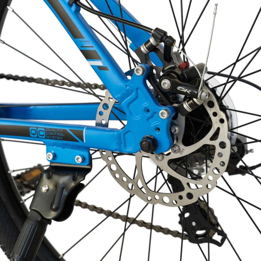 Bicicleta MTB-HT 27 inch frane pe disc Carpat C2758C albastru cu design negru albastru
