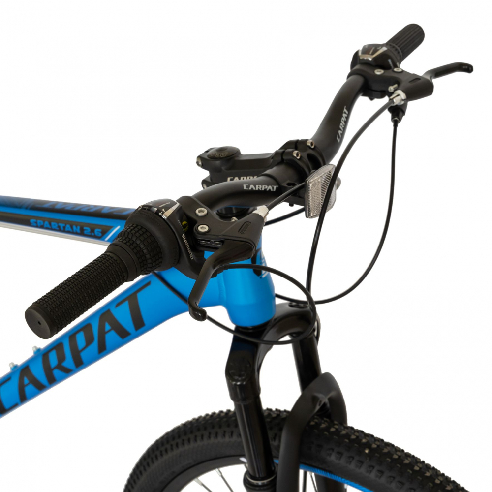 Bicicleta MTB-HT 27 inch frane pe disc Carpat C2758C albastru cu design negru - 2