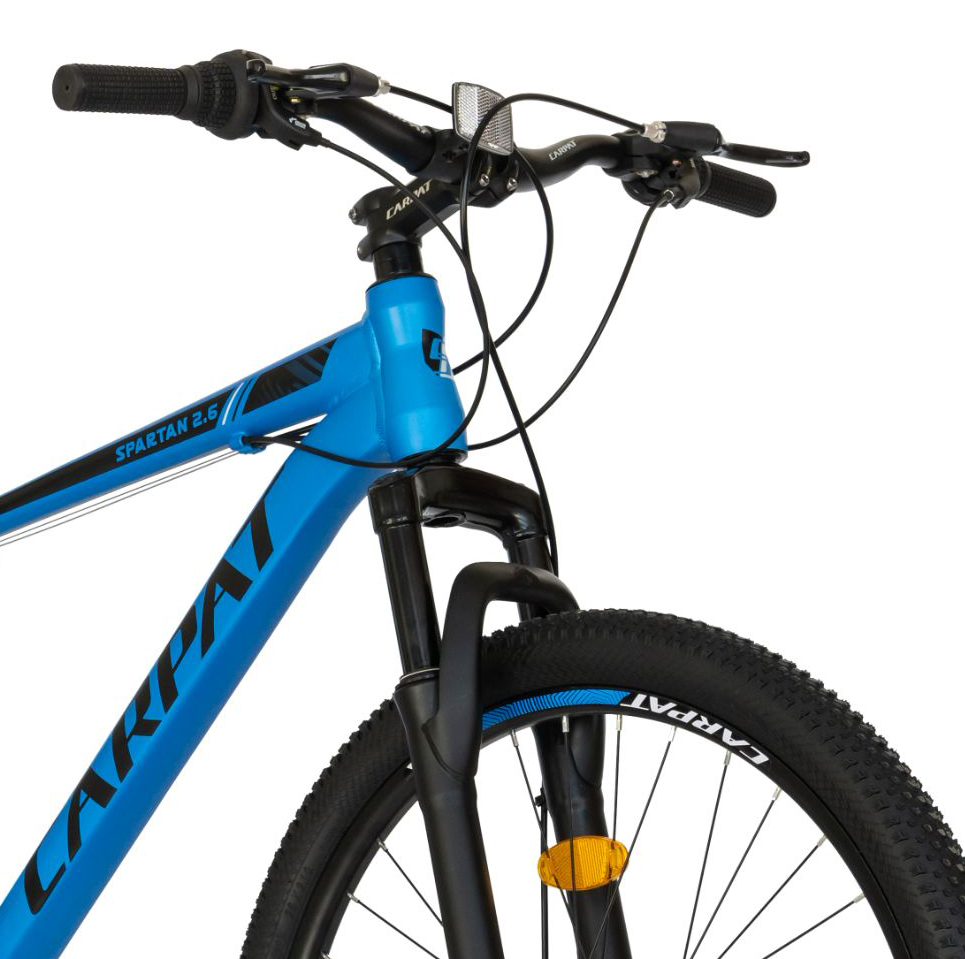 Bicicleta MTB-HT 27 inch frane pe disc Carpat C2758C albastru cu design negru - 4