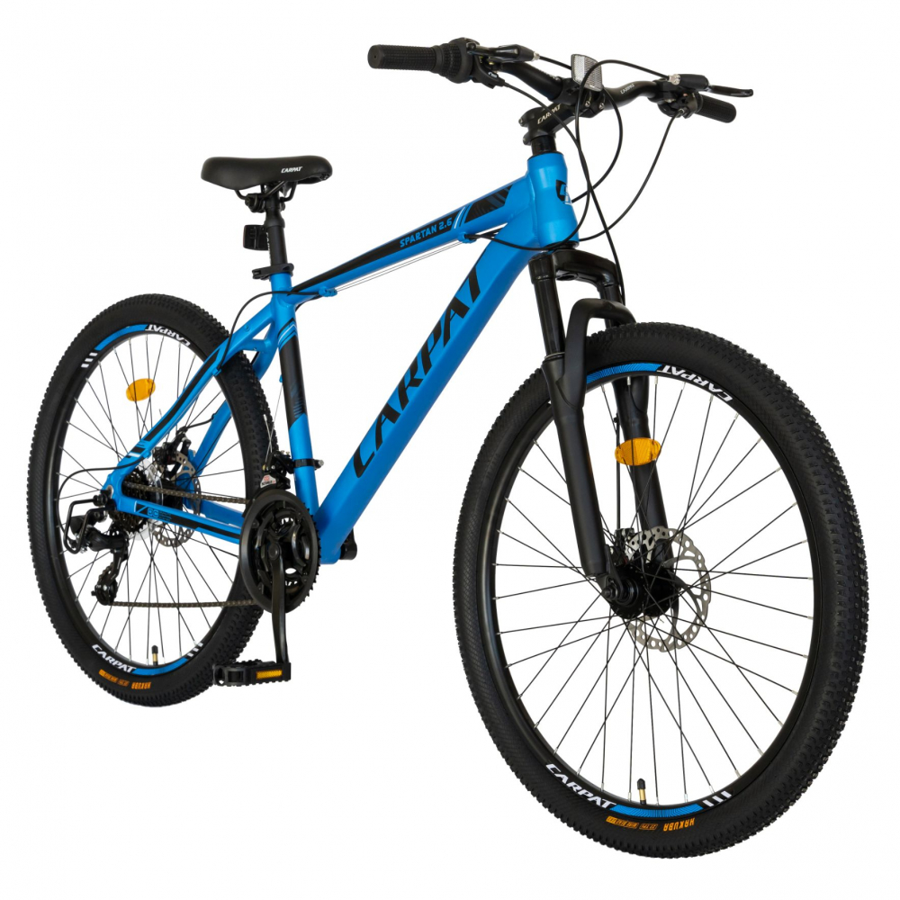 Bicicleta MTB-HT 27 inch frane pe disc Carpat C2758C albastru cu design negru - 5