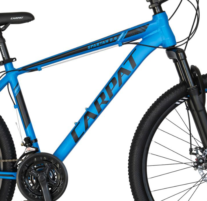 Bicicleta MTB-HT 27 inch frane pe disc Carpat C2758C albastru cu design negru - 6