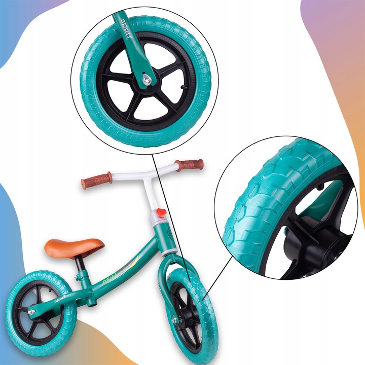 Bicicleta fara pedale 12 inch PushSport Albastru - 3 | YEO