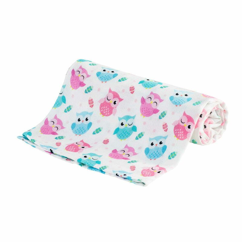 Scutec multifunctional din fibra de bambus 75x75 cm owls bocioland
