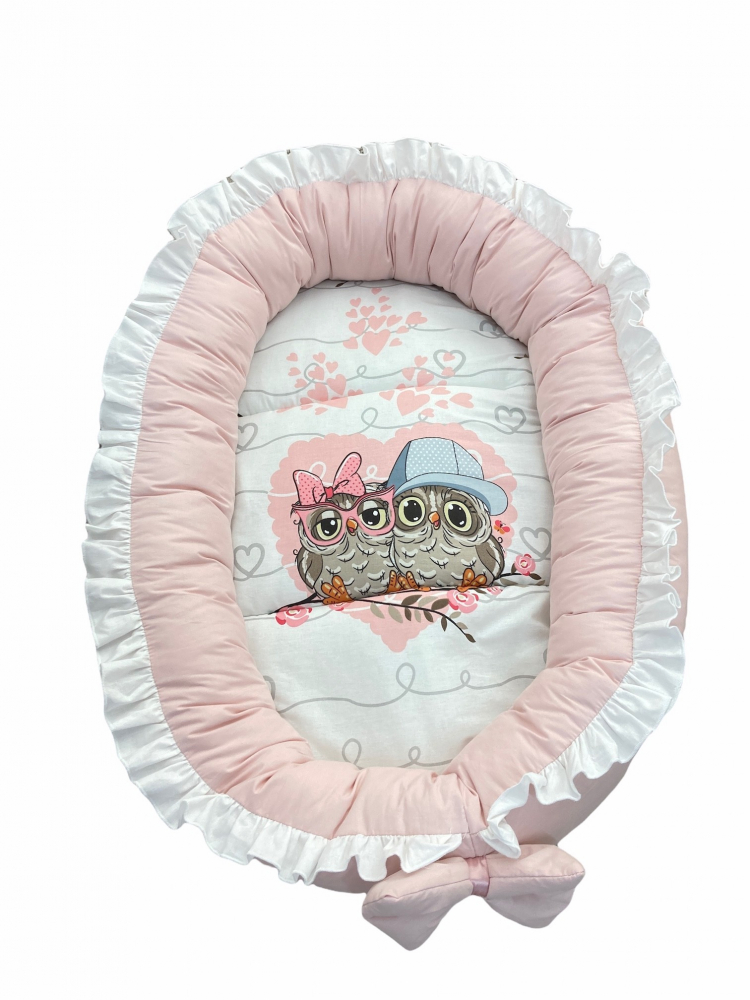 Cuib bebelusi cu perna pentru formarea capului Bufnite mari roz