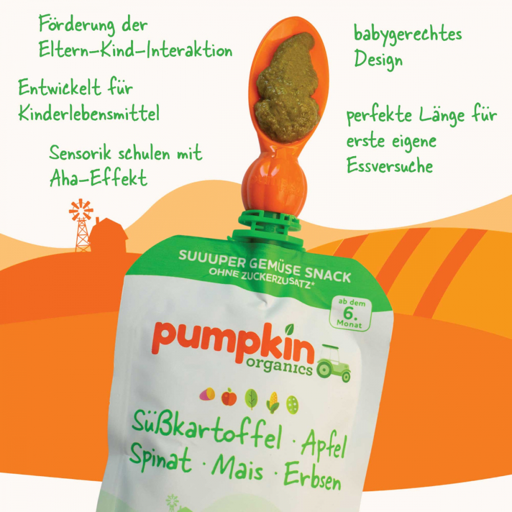 Lingurita pentru Pauch Pumpkin Organics Alimentatie imagine noua responsabilitatesociala.ro