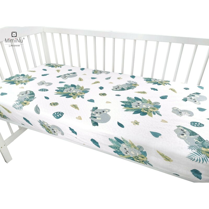 Cearceaf cu elastic pentru patut 140x70 cm din bumbac tropical light miminu