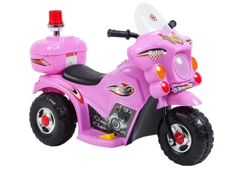 Motocicleta electrica pentru copii LL999 LeanToys 5724 roz - 2