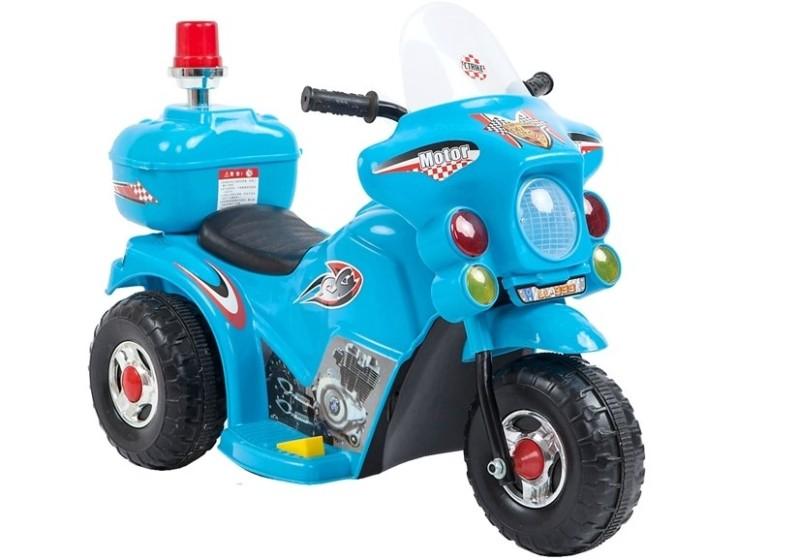 Motocicleta electrica pentru copii LL999 LeanToys 5725 albastra - 2