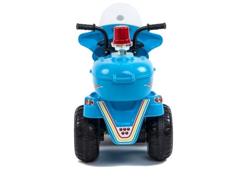 Motocicleta electrica pentru copii 35W LL999 LeanToys 5725 albastra 6V sarcina maxima 20 kg