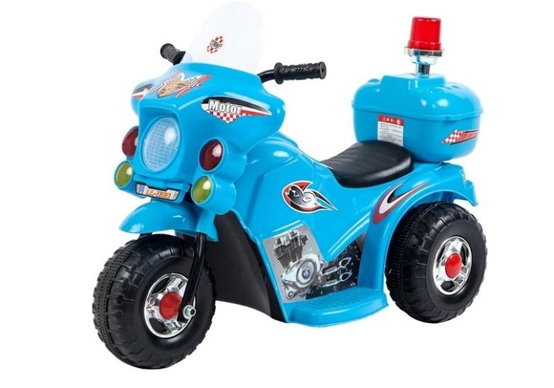 Motocicleta electrica pentru copii LL999 LeanToys 5725 albastra - 1