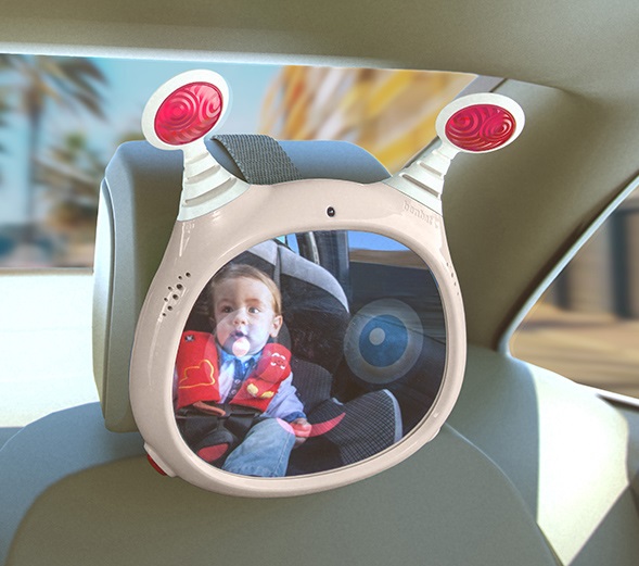 Oglinda muzicala auto pentru supraveghere copil Benbat Oly Beige - 1