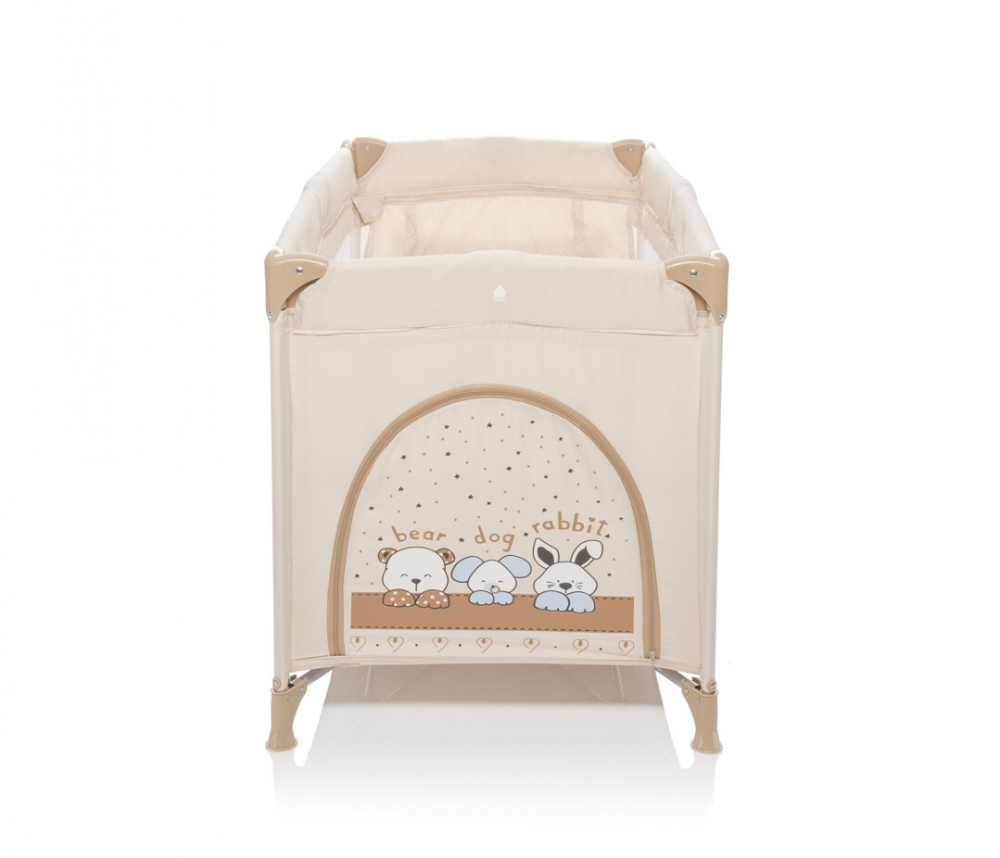 Patut pliant 2 nivele Nanny Animal Beige - 1 | YEO