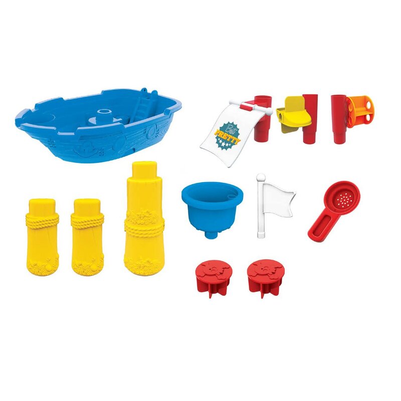 Masuta de activitati pentru apa si nisip Sandy Jack cu accesorii 8 jucarii multicolor
