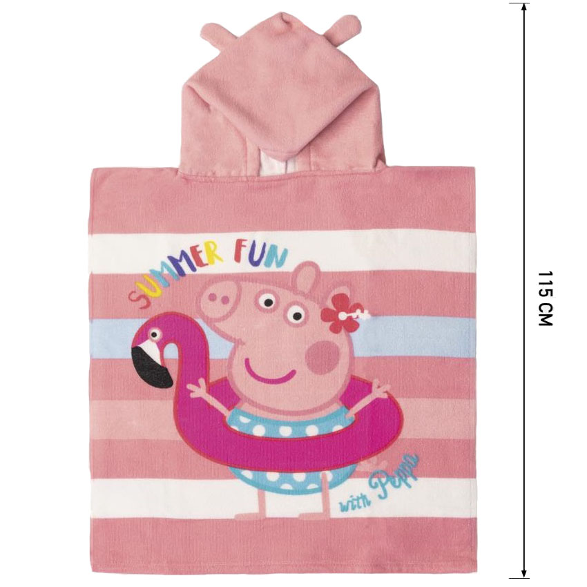 Prosop poncho cu gluga Peppa Pig Summer Fun 50 x 115 cm - 2 | YEO