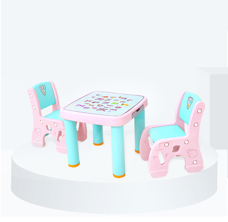 Set masuta cu 2 scaunele Learning Table PinkBlue - 1