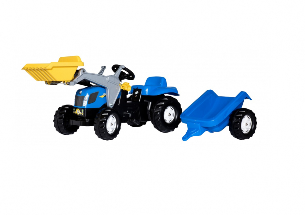Tractor cu pedale, remorca si cupa RollyKid New Holland - 3