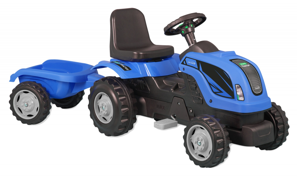 Tractor cu pedale si remorca Micromax MMX Blue - 3