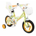 Bicicleta 12 inch cu roti ajutatoare si cosulet frontal Makani Norte Green