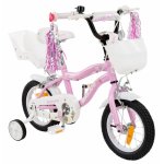 Bicicleta 14 inch cu roti ajutatoare si portbagaj Makani Aurora Pink