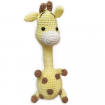 Girafa tricotata pentru bebe galben