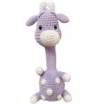Girafa tricotata pentru bebe mov