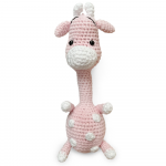 Girafa tricotata pentru bebe roz