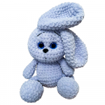 Iepuras tricotat pentru bebe albastru